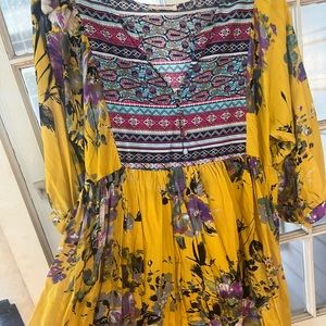 Women’s Yellow Floral Dress